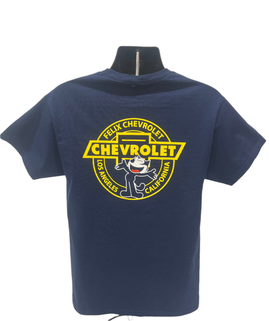 Circle Cat T Shirt- Navy